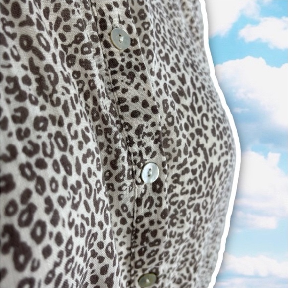 RAILS Angelina Sand Cheetah Tiered Linen Blend Smocked
Waist Mini Dress Mob Wife - Picture 6 of 13